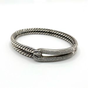 David Yurman Labryinth Single Loop Diamond Bracelet